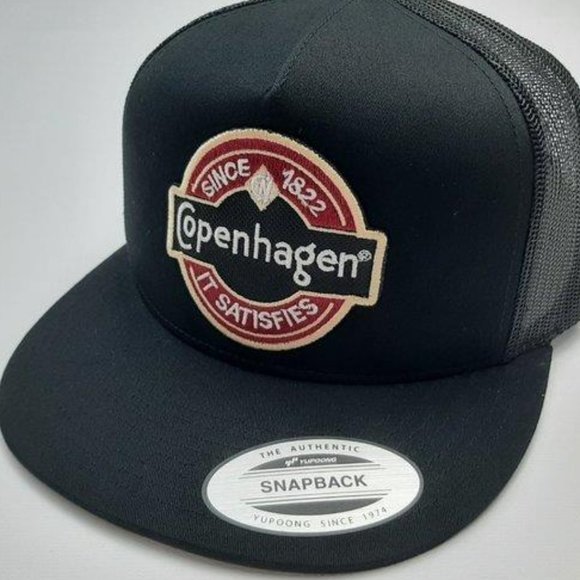 Handmade Accessories - Copenhagen Embroidered Patch Baseball Cap Hat Trucker Mesh Snuff Dip Chew Chaw